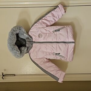 EUC Gerry Kids' Pink & Grey Hooded Jacket 2T